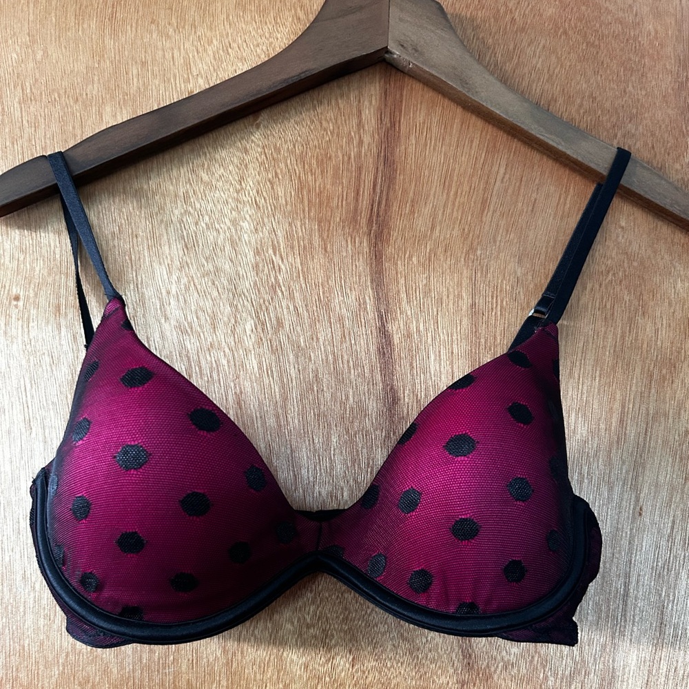 VS PINK scoop neck polka dot bra Y2K